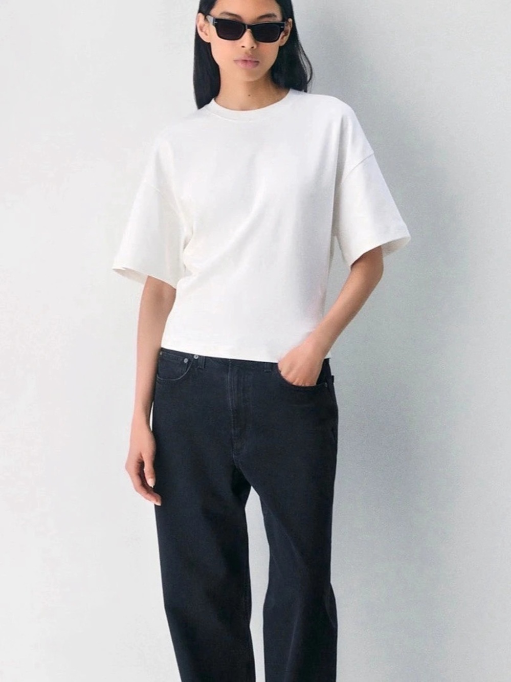 Reformation white interlock barclay t shirt